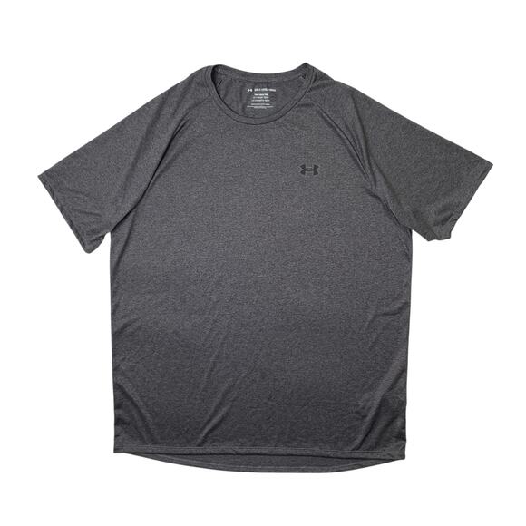 Under Armour Shirt Men 2XLT Tall Graphite Tech Tee Loose Raglan Sleeve Dropcut - Picture 1 of 10